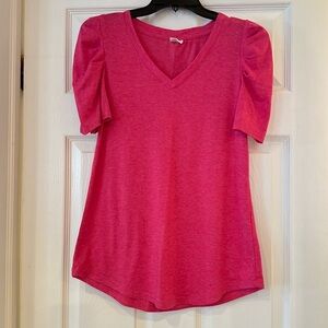 Pink VNeck Tshirt